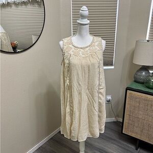 STYLE & CO • Cream Tank Top Lace Dress